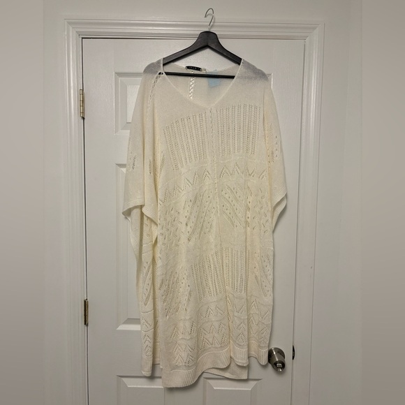 Alice + Olivia Swim Coverup Kaftan Poncho 80% Linen Extra Small/ Small - Picture 1 of 6